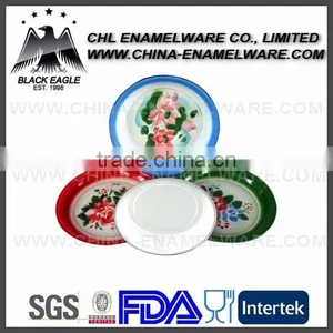 Colorful Enamel Tea Tray With Two Ears thumbnail-5