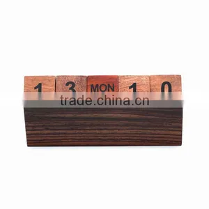 2017 Fashion Hot Sales Manually Wood Cube Calendar, Creative Calendar DIY Perpetual Calendar thumbnail-1