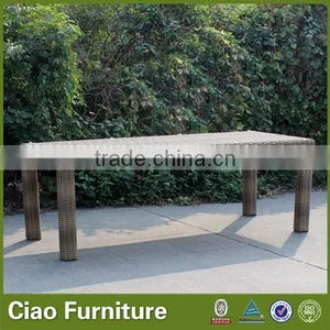 Half Round Wicker Furniture Outdoor 8 Seater Dining Table thumbnail-1