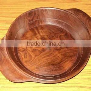 Round Wooden Small Bowl,Food Serving Bowls For Kitchen,Wooden Serving Bowl,Wooden Salad Serving Bowl thumbnail-1