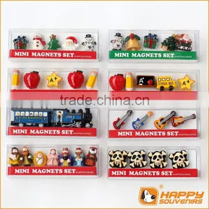Christmas Ornament Miniature Guitar and Lucky Star Custom 3D Fridge Magnet Mini Set thumbnail-1