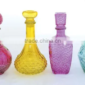Diamond Glass Rio Drink Bottle With Cork thumbnail-1