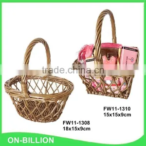 Handmade Decoration New Lovely Small Easter Wicker Basket thumbnail-1