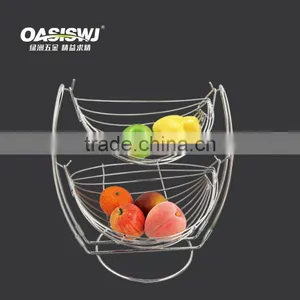 2 Tiers Wire Fruit Basket thumbnail-1