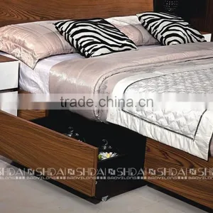 2016 Modern Metal Decorating Furniture Design Plywood Box Bed and Cabinet Sets thumbnail-4