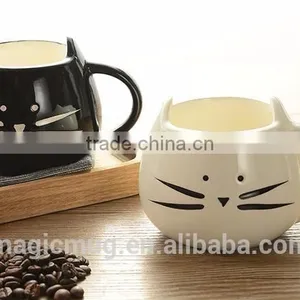 Factory Directly Sell Black Cat Shaped Ceramic Mug thumbnail-3