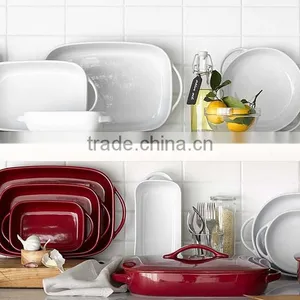 Customized Ceramic Oval Bakeware Cake Plate thumbnail-4