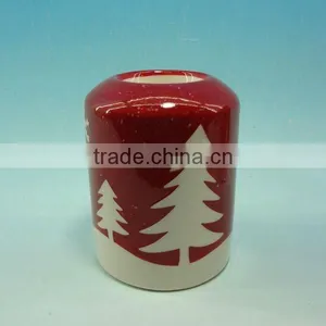 CHRISTMAS CERAMIC CANDLE HOLDER thumbnail-1