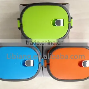 Wholesale Three-layer Stainless Steel Lunch Box and Practical Messtin in Three Color thumbnail-2