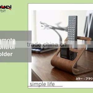 Wooden TV Remote Control Caddy Organizer Mobile Phone Stand TV Remote Control Holder thumbnail-2