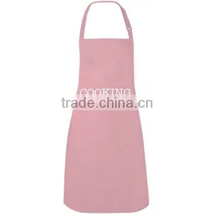 Pink Long Bib Aprons With Adjustable Neck thumbnail-1