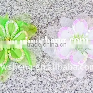 Sequin Flowers Peony Flowers Sequin Peony Flowers With Feather thumbnail-1