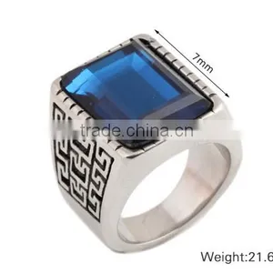 Custom Black Heart Playing Cards Mens Rings Vintage Style Big Titantium Steel Rings for Mens Gifts thumbnail-3