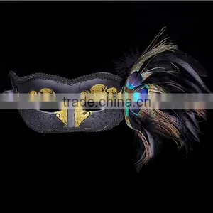 Hot Design With Feather Fantastic Sexy Cheap Women Indian Halloween Mask thumbnail-4