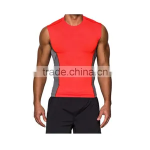 Mens Custom Breathable Dri-fit Polyester Fitness Gym Singlet thumbnail-2