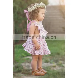 Adjustable Straps Floral Pinafore Baby Dress Girls Soft Baby Wear Clothes thumbnail-2