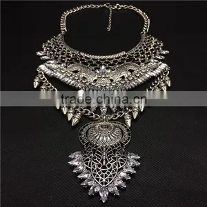 Express Chinese Imports Wholesale Imitation Silver Chain Statement Necklace Jewelry Accessories Jewellry for Women thumbnail-5
