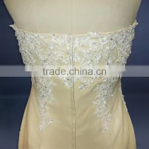 2017 China Manufacturer Customized Sleeveless Chiffon Pleated Skirt Wedding Dress thumbnail-4