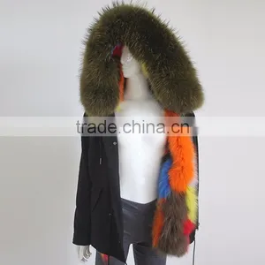 Myfur Customized Men Parka Jackets With Real Fur Lining And Hood Trimmed thumbnail-4