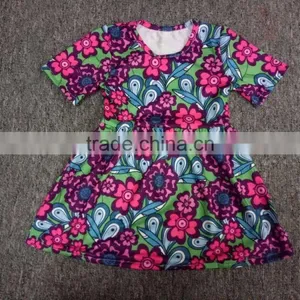 High Quailty Easter Baby Dress Girls Clothing With Ruffle Children Kids Dress With Bib thumbnail-2