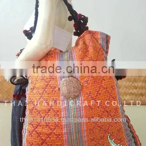 Embroidered HMONG Hill Tribe Tote Handmade Big Bag thumbnail-1