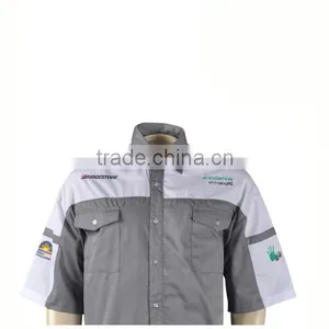 Dry Fit Short Sleeves Mechanic Work Shirts for Men thumbnail-3