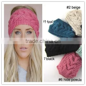 Wholesale Braided Knitted Winter Ear Warmers thumbnail-1