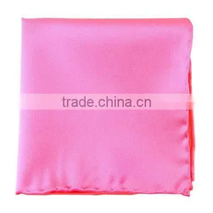 Silk Twill Solid Pink Pocket Squares thumbnail-1