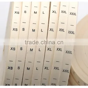 Natural Offwhite COTTON Size Label Clothing Print Tags Silk Screen Garment Tags XS-XXXL thumbnail-3