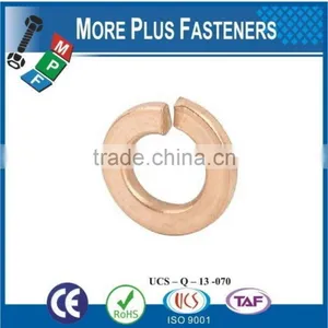 Made in Taiwan Silicon Bronze Medium Thick Stainless Steel Zinc Plated Steel Split Lock Washer thumbnail-3