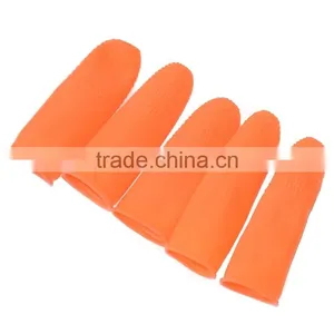 100Pcs/Pack Orange Thick Silicone Finger Cots thumbnail-5
