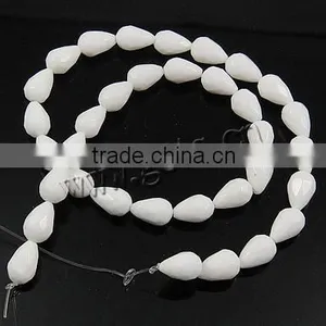 Wholesale Teardrop Faceted Marble Beads thumbnail-1