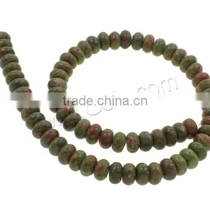 Rondelle 10x6mm Ruby in Zoisite Gemstone Beads thumbnail-2