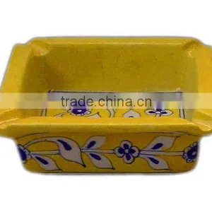 Royal Vintage Handmade Blue Pottery Ash Trays thumbnail-1