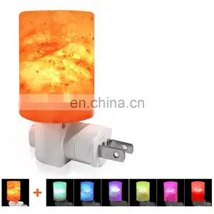 Himalayan Salt Cylinder Shape Night Light/ Natural Crystal Lamp / Decorative Air Purifier Salt Lamp thumbnail-1