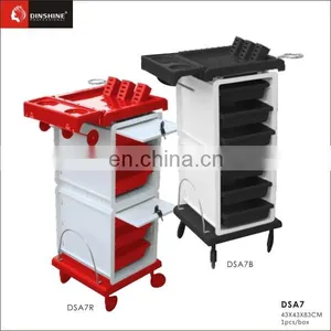 China Factory Directly Wholesale Adjustable Beauty Cheap Hair Salon Drawer Trolley Cart thumbnail-1