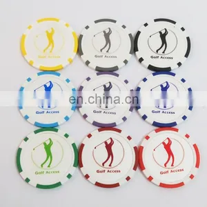 Chirstmas Golf Plastic Poker Chip Ball Markers / Printing Sticker on Both Side Plastic Ball Marker thumbnail-1