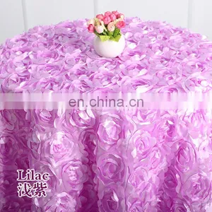 Luxurious Wedding/Restaurant Rosette Table Cloth With Satin Cloth thumbnail-6