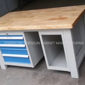 Factory Price Stainless Steel Work Table With Top Wooden thumbnail-3
