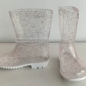 Hi-Q Various Transparent Kids' PVC Rain Boots, Cheap Children Rain Boot,High Quality Kid 100%Transparent Rain Boots thumbnail-4