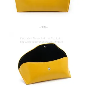 Hot-selling Vintage Unisex Leather Sunglasses Case With Press-button thumbnail-3