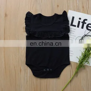 Baby Fashion Wholesale Sweet Style Cotton Clothes Baby Girls Cotton Ruffle Romper thumbnail-4