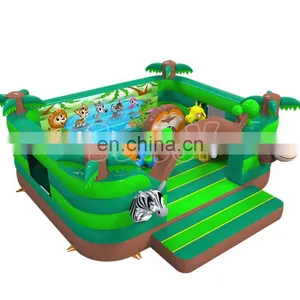 Kids Portable Forest Expedition Theme Inflatable Bounce House for Indoor and Outdoor thumbnail-1