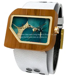 Wholesale Men's Wooden Watch Quartz Wood Analog Date Natural Wood Watches thumbnail-1