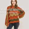 D-6001 Ladies Knitting Sweater [Latest Style Long Sleeve Round Neck Hollow Out Sweater Pullover] thumbnail-1