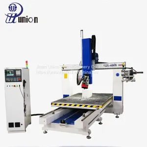 4 Axis Spindle Head Rotate Styrofoam Wood Composite Foam Mold Carving CNC Router thumbnail-1