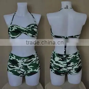 High Waist Bikini With Twist Bikini Top thumbnail-1