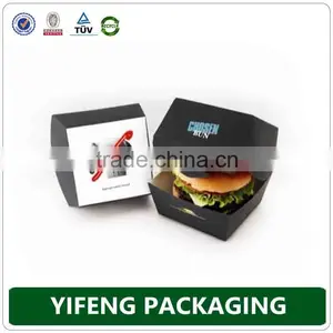 Eco-friendly Hamburger Paper Boxes Printed at Food Standard thumbnail-2