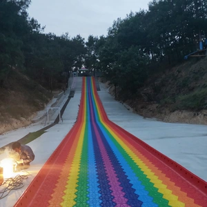 Children Rainbow Slide Amusement Park Rides For Outdoor Playground thumbnail-1