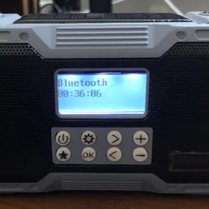 Portable DAB/FM Radio With 4000mAh Rechargeable Battery, Hand Crank Solar Outdoor Digital DAB+ Radio With USB Charger, Emergency SOS Alarm, Headphone Jack thumbnail-1